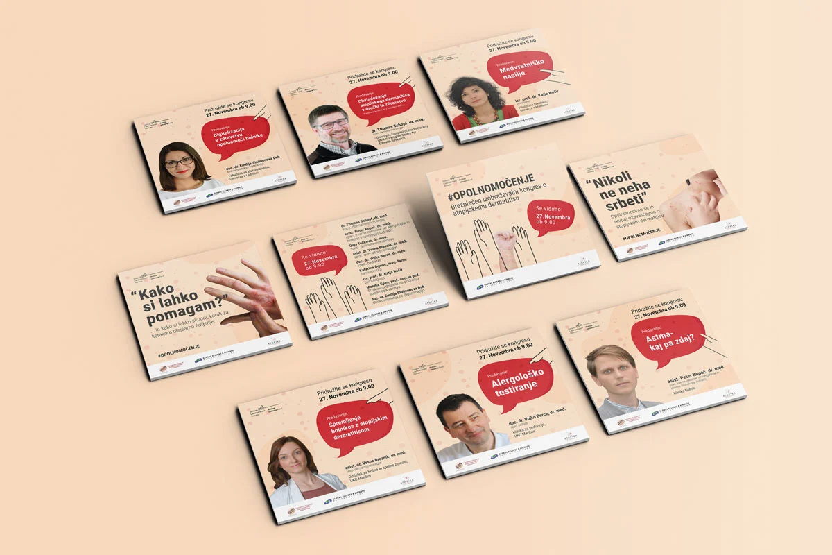 Kampanja kongresa za atopijski dermatitis 1 Studija primera atopika mockup vsi